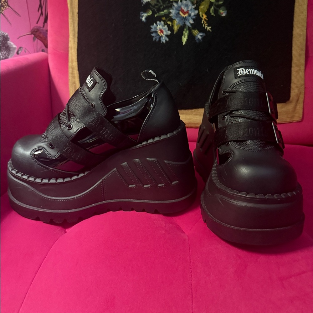 Demonia Black Platform Sneakers size 9